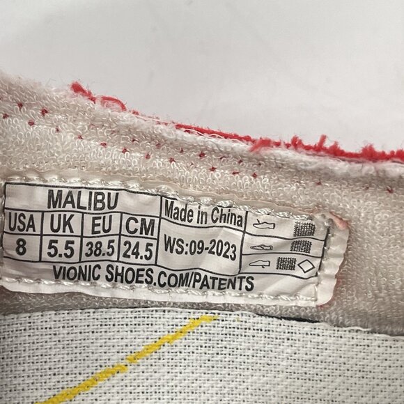 Vionic Malibu Beach Canvas Slip On Shoes Red Sz 8 Casual Travel - Picture 6 of 7